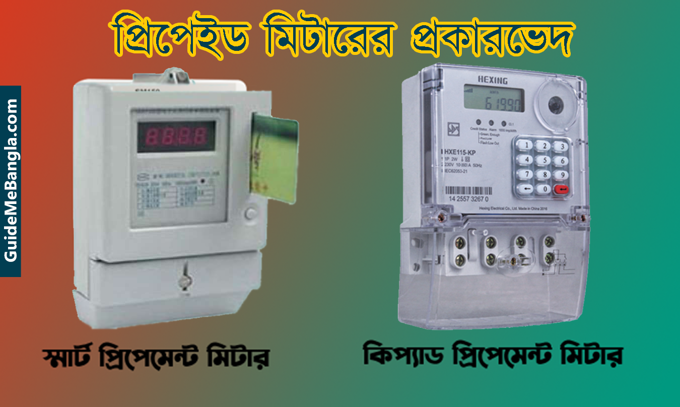 প্রিপেইড মিটারের প্রকারভেদ এবং মিটারের মূল বৈশিষ্ট্য